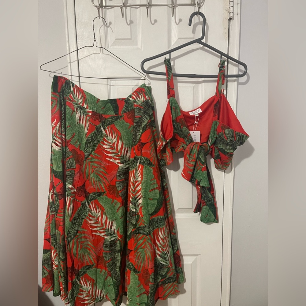 Two piece skirt and crop top set. Never worn.